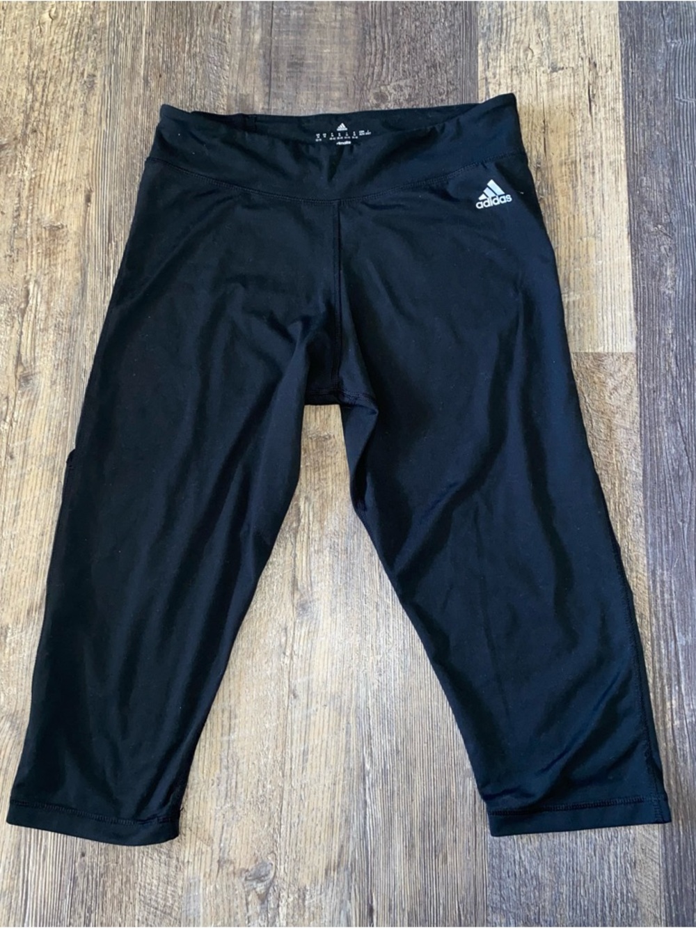 adidas Black Cropped Athletic Leggings